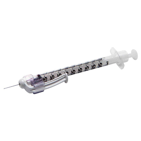 Safety Allergy Tray SafetyGlide™ 1 mL 1/2 Inch 27 Gauge Sliding Safety Needle Regular Wall - BeHope