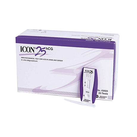 Reproductive Health Test Kit Icon® 25 hCG hCG Pregnancy Test 25 Tests CLIA Waived Sample Dependent - BeHope
