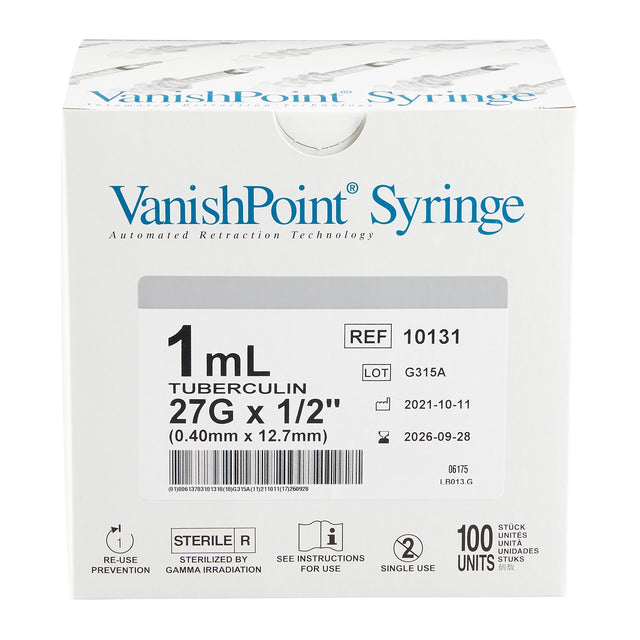 Safety Tuberculin Syringe Vanishpoint® Retractable Safety Needle - BeHope