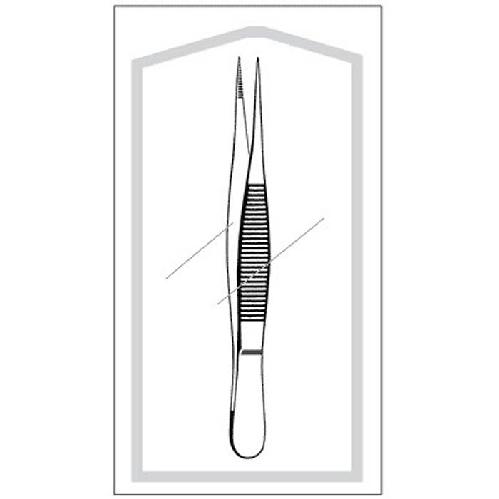 Splinter Forceps Econo Sterile™ Sterile Disposable Floor Grade with Straight Serrated Tips - BeHope