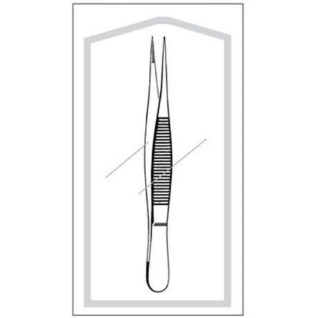 Splinter Forceps Econo Sterile™ Sterile Disposable Floor Grade with Straight Serrated Tips - BeHope