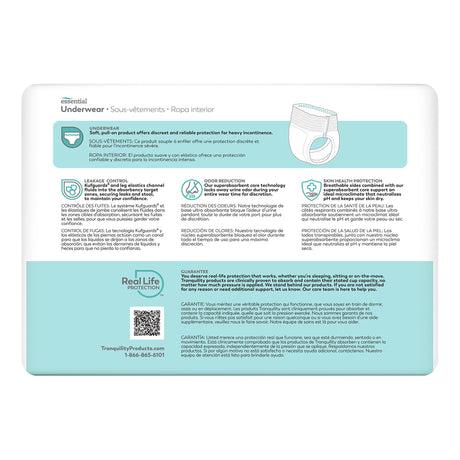 Absorbent Underwear Tranquility® Essential Pull On with Tear Away Seams Adult Large Unisex Disposable Heavy Absorbency - BeHope