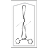 Tenaculum Forceps Econo Sterile™ Schroeder 10 Inch Length Floor / Office Grade Pakistani Stainless Steel Sterile Locking Finger Ring Handle Straight 1 X 1 Sharp Prongs - BeHope