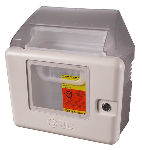 Sharps Container Wall Mount Locking Secure Disposal Cabinet - BeHope