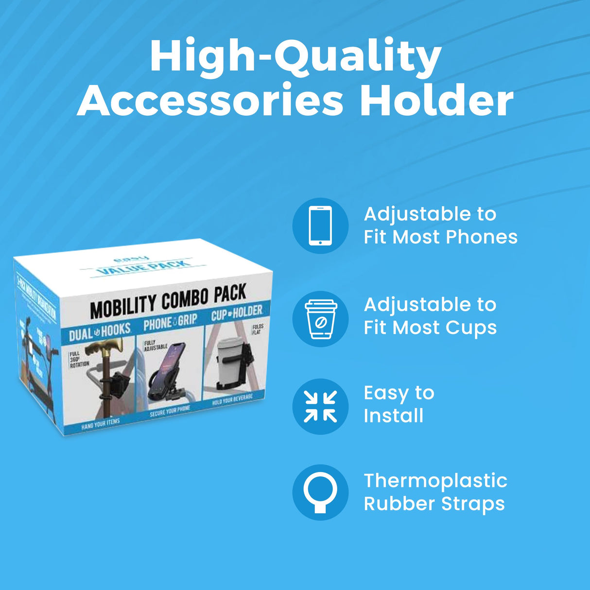 Easy Mobility Walker / Wheelchair Mobility Combo Pack For Walker / Wheelchair - BeHope