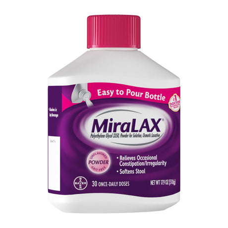Laxative MiraLAX® Powder 17.9 oz. 17 Gram Strength Polyethylene Glycol 3350 - BeHope