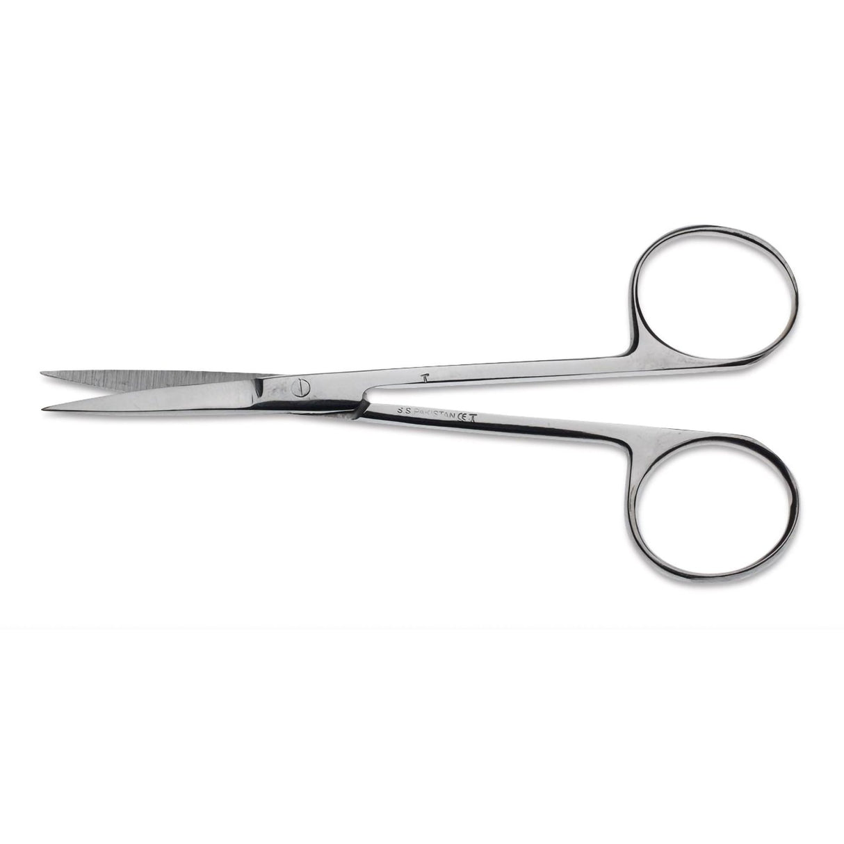 Iris Scissors Medline® 4-1/2 Inch Length Floor / Office Grade Stainless Steel Sterile Finger Ring Handle Straight Sharp Tip / Sharp Tip - BeHope