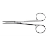 Iris Scissors Medline® 4-1/2 Inch Length Floor / Office Grade Stainless Steel Sterile Finger Ring Handle Straight Sharp Tip / Sharp Tip