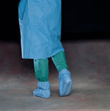 Shoe Cover Halyard Ankle Guard X-Large Ankle High Nonskid Sole Blue NonSterile - BeHope
