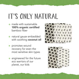 Adhesive Strip Patch™ Kids Bamboo / Coconut Oil Kid Design (Pandas) 2 X 3 Inch / 3 X 3 Inch Sterile - BeHope