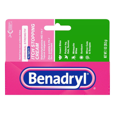 Itch Relief Benadryl® 1% Strength Cream 1 oz. Tube - BeHope