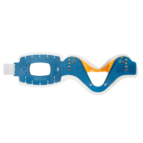 Rigid Cervical Collar McKesson Preformed Adult One Size Fits Most One-Piece / Trachea Opening Adjustable Neck Circumference - BeHope