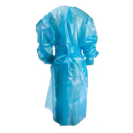 Chemotherapy Procedure Gown McKesson Large Blue NonSterile AAMI Level 2 / ASTM D6978 Disposable - BeHope