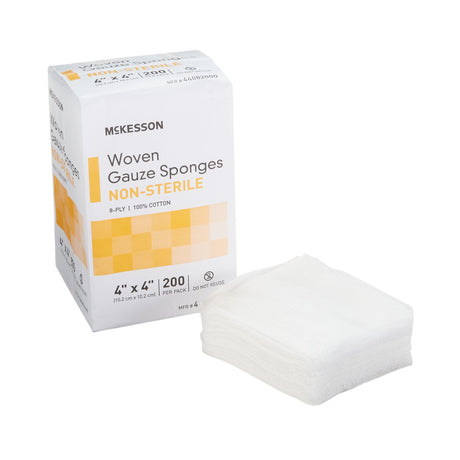 Gauze Sponge McKesson 4 X 4 Inch 8-Ply NonSterile 200 per Pack - BeHope