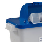 Pharmaceutical Waste Container PharmaSafety™ White Base 16-1/2 H X 13-3/4 W X 6 D Inch Horizontal Entry 3 Gallon - BeHope