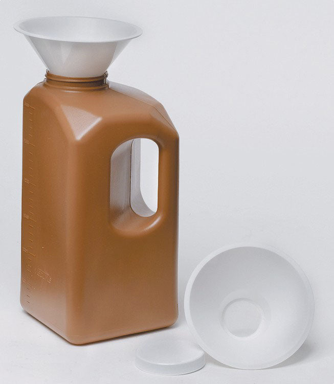 24 Hour Urine Specimen Collection Container 3,000 mL (101 oz.) Screw Cap Unprinted NonSterile - BeHope