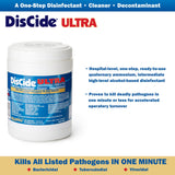 Surface Disinfectant Cleaner DisCide® Ultra Premoistened Quaternary Based Manual Pull Wipe 60 Count Canister Herbal Scent NonSterile
