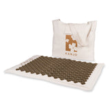 Kanjo Coconut Acupressure Mat Tan Coconut / Cotton Linen Blend / Plastic 17 X 28 Inch - BeHope
