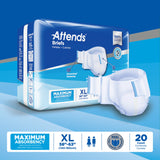 Unisex Adult Incontinence Brief Attends® X-Large Disposable Heavy Absorbency - BeHope
