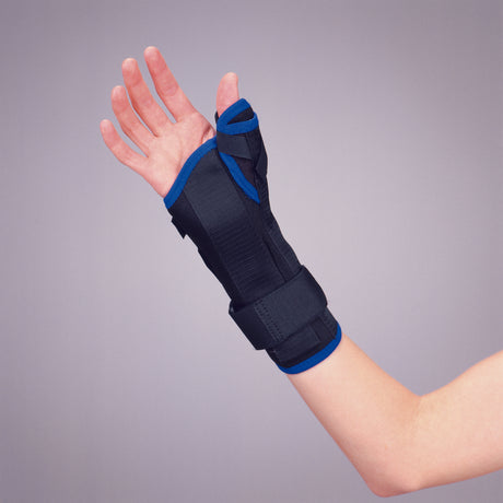 Wrist / Thumb Brace Premium Low Profile Tietex Right Hand Black Medium - BeHope