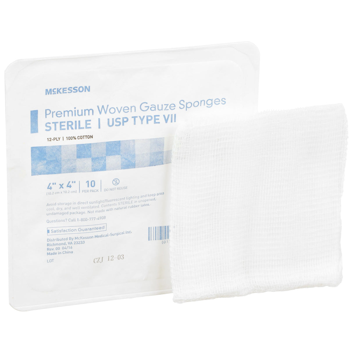 Gauze Sponge Mckesson Sterile for Wound Dressing in Easy Open Tray - BeHope