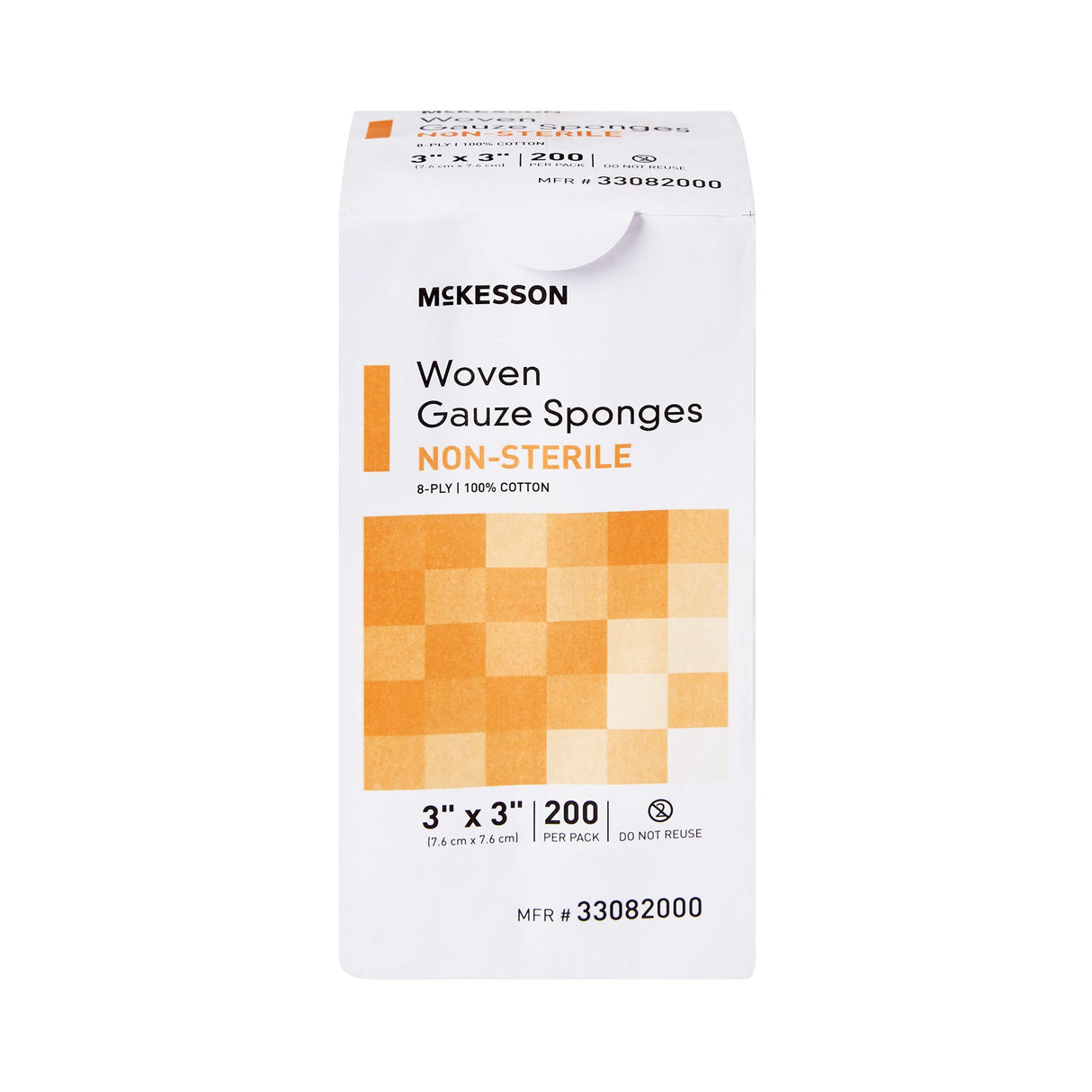 Gauze Sponge McKesson 3 X 3 Inch 8-Ply NonSterile 200 per Pack - BeHope