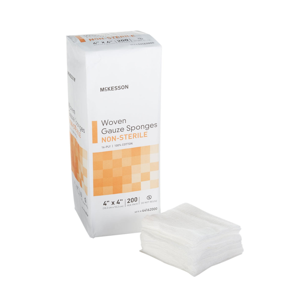 Gauze Sponge McKesson 4 X 4 Inch 16-Ply NonSterile 200 per Pack - BeHope