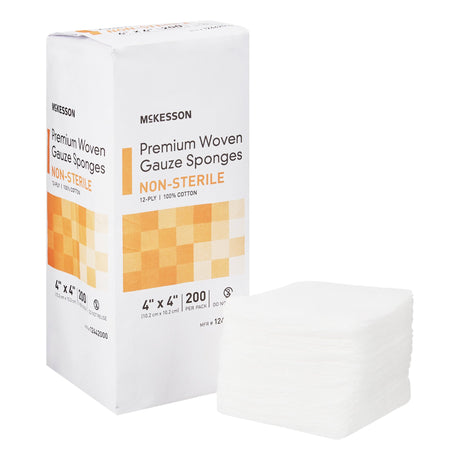 Gauze Sponge McKesson 4 X 4 Inch 12-Ply NonSterile 200 per Pack - BeHope