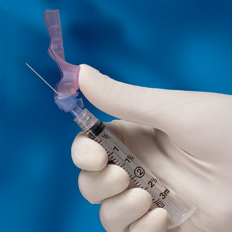 Safety Hypodermic Needle Eclipse™ 1-1/2 Inch Length 21 Gauge Thin Wall Hinged Safety Needle - BeHope