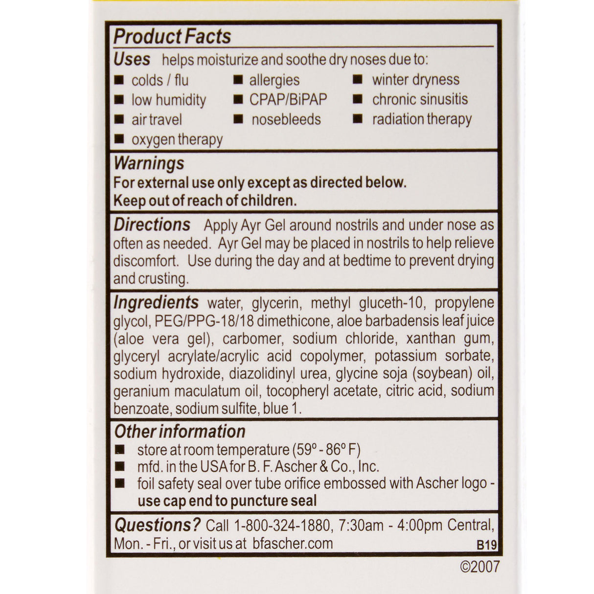 Saline Nasal Moisturizer Ayr® 0.5 oz. - BeHope