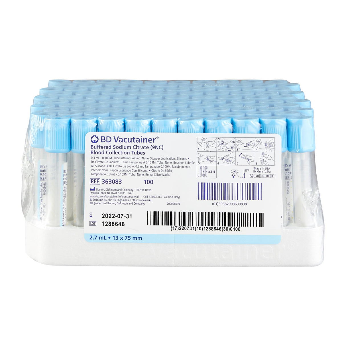 Bd Vacutainer® Plus Venous Blood Collection Tube Sodium Citrate for Coagulation with Hemogard™ - BeHope