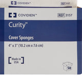 Cellulose Filled Nonwoven Sponge Curity 3 X 4 Inch 4-Ply Sterile 2 per Pack - BeHope