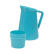 Pitcher Medegen Hot / Cold 32 oz. / 9 oz. Blue - BeHope
