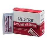 Burn Relief BZK (Benzalkonium Chloride) / Lidocaine HCl Medi-First® Cream 0.9 Gram Individual Packet - BeHope