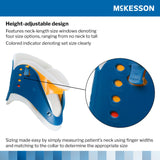 Rigid Cervical Collar McKesson Preformed Adult One Size Fits Most One-Piece / Trachea Opening Adjustable Neck Circumference - BeHope