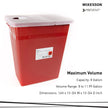 Sharps Container McKesson Prevent® Red Base 13-3/4 W X 13-3/4 D X 14 H Inch Horizontal / Vertical Entry 8 Gallon - BeHope