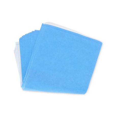 QUICK CHECK* H500 Sterilization Wrap White / Blue 36 X 36 Inch Dual Layer SMS Polypropylene Steam / EO Gas / Hydrogen Peroxide - BeHope