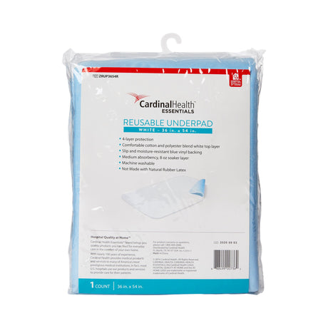 Reusable Underpad Cardinal Health™ Essentials 36 X 54 Inch Polyester / Rayon Moderate Absorbency - BeHope