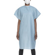 Patient Exam Gown One Size Fits Most Blue / White Print Reusable - BeHope