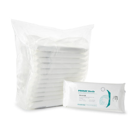 Surface Disinfectant Cleaner PROSAT® Sterile™ Premoistened Cleanroom Manual Pull Wipe 30 Count Pouch Alcohol Scent Sterile - BeHope
