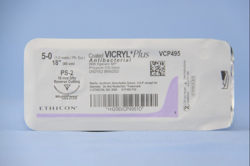 Absorbable Antibacterial Suture With Needle Coated Vicryl™ Plus Polyglactin 910 - BeHope