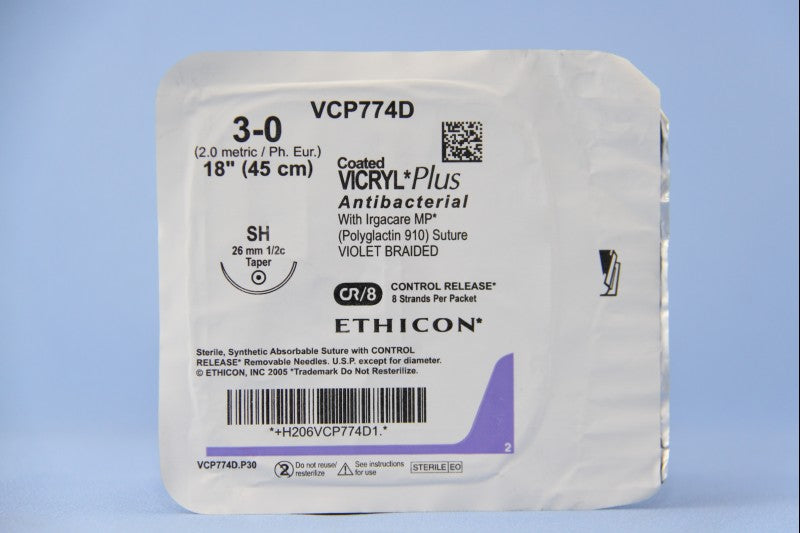 Absorbable Antibacterial Suture Vicryl™ Plus Polyglactin 910 for Wound Closure - BeHope