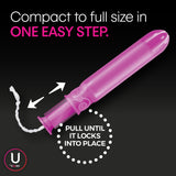 Tampon U by Kotex® Click® Super Plus Absorbency Plastic Applicator Individually Wrapped - BeHope