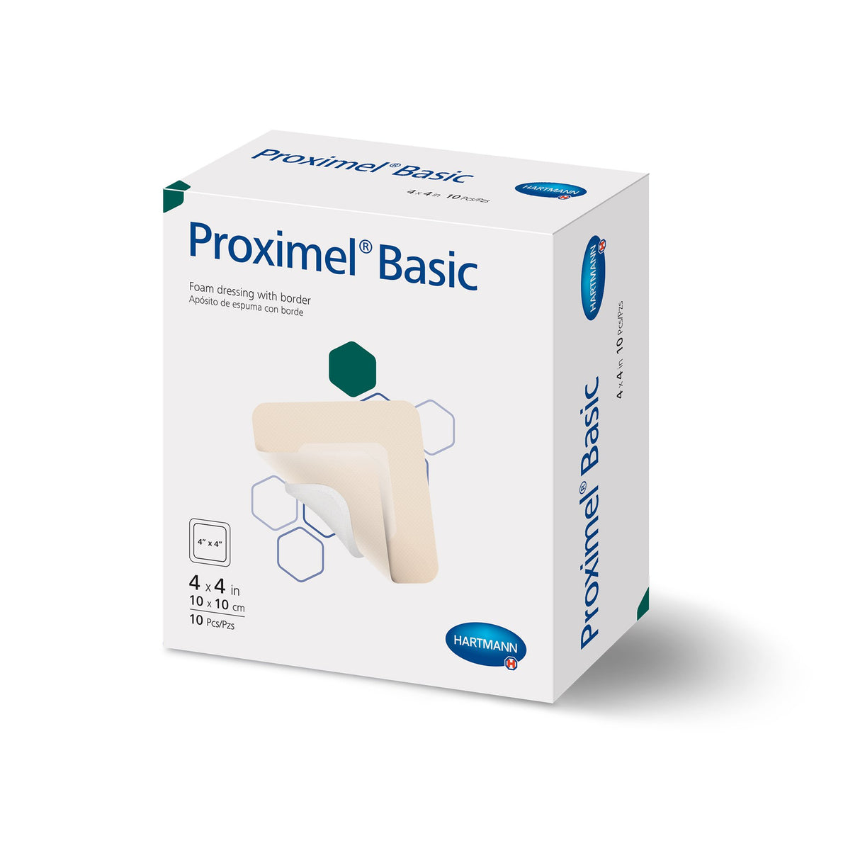 Foam Dressing Proximel® Basic 4 X 4 Inch With Border Waterproof Film Backing Acrylic Adhesive Square Sterile - BeHope