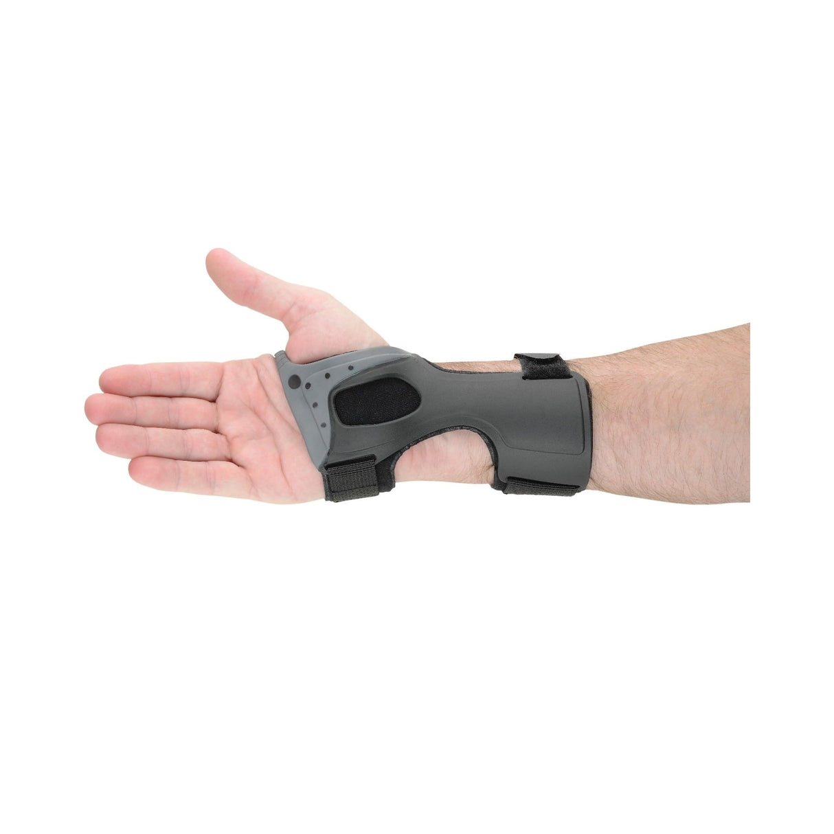 Wrist Splint OssurÂ® ExoformÂ® Carpal Tunnel Low Profile Plastic / Nylon Right Hand Black / Blue / Gray Small - BeHope