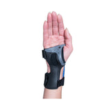 Wrist Splint Ossur® Exoform® Carpal Tunnel Low Profile Plastic / Nylon Right Hand Black / Blue / Gray Medium - BeHope