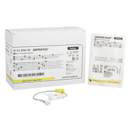 Huber Gripper Plus Infusion Set with Locking Safety Arm - BeHope