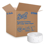 Toilet Tissue Scott® Essential Coreless JRT White 2-Ply Jumbo Size Coreless Roll Continuous Sheet 3-3/4 Inch X 1150 Foot - BeHope