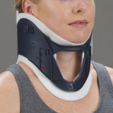Rigid Cervical Collar EMT Preformed Adult One Size Fits Most One-Piece / Trachea Opening Adjustable Height - BeHope