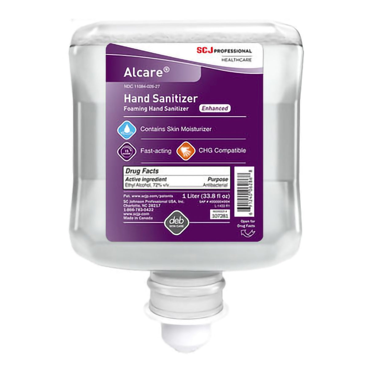 Hand Sanitizer Alcare® Enhanced 1 Liter Ethyl Alcohol Foaming Dispenser Refill Bottle - BeHope